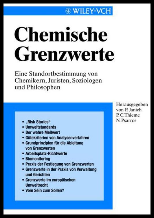 Produktbild: Chemische Grenzwerte