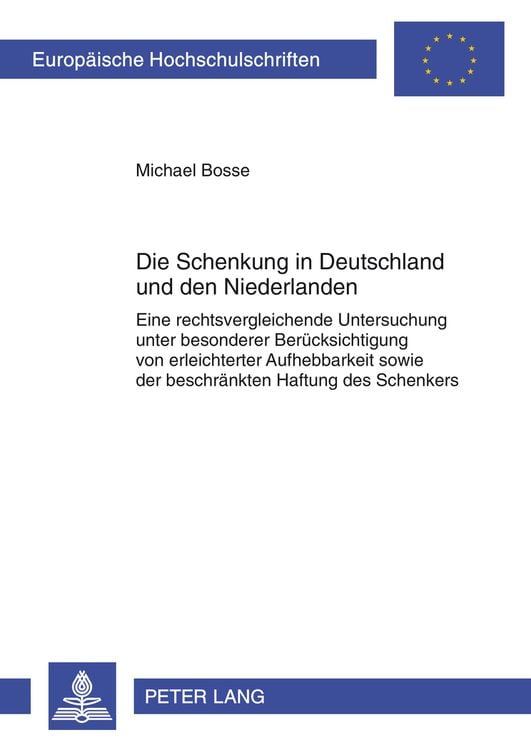 Produktbild: Die Schenkung in Deutschland und den Niederlanden