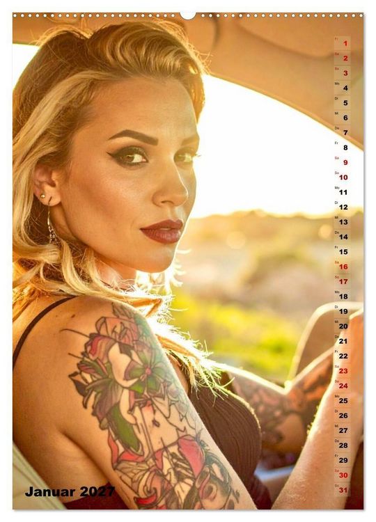 Produktbild: Tattoo Beautys (Wandkalender 2027 DIN A2 hoch), CALVENDO Monatskalender