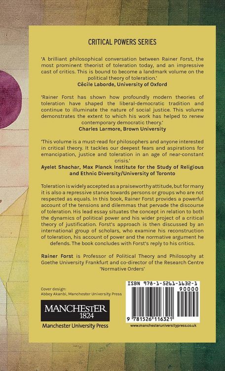 Produktbild: Toleration, power and the right to justification
