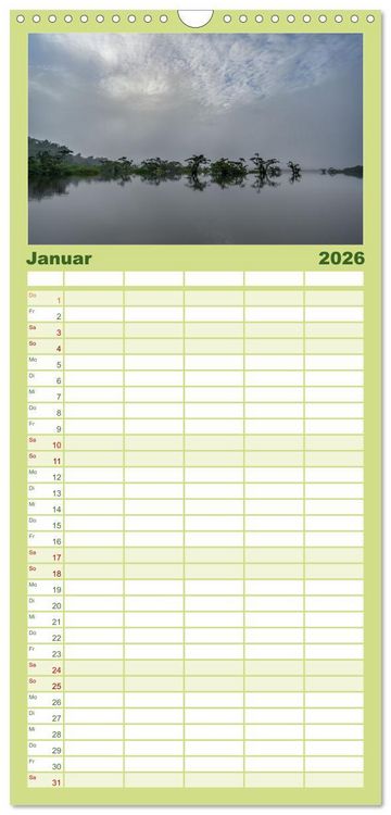 Produktbild: Familienplaner 2026 - Ecuador - Naturparadies am &Auml;quator mit 5 Spalten (Wandkalender, 21 x 45 cm) CALVENDO