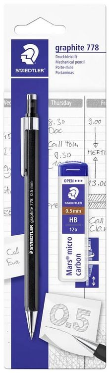 Produktbild: STAEDTLER 7785ABK25D Druckbleistift 0.5mm Bezeichnung der H&auml;rte: B