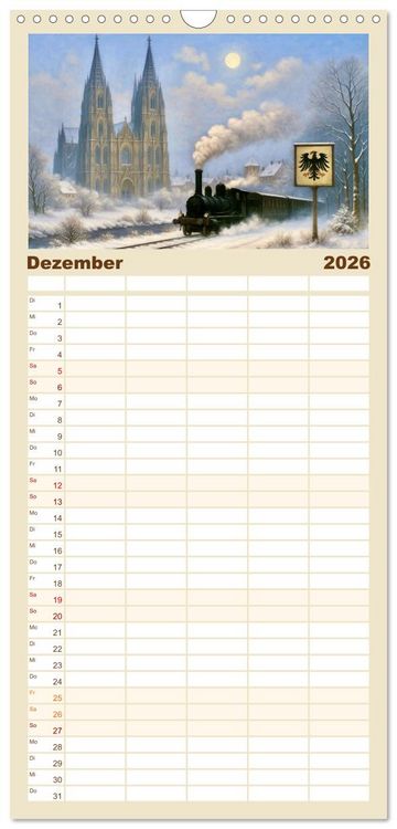 Produktbild: Familienplaner 2026 - Heinrich Heine. Sein Leben, seine literarischen Werke mit 5 Spalten (Wandkalender, 21 x 45 cm) CALVENDO