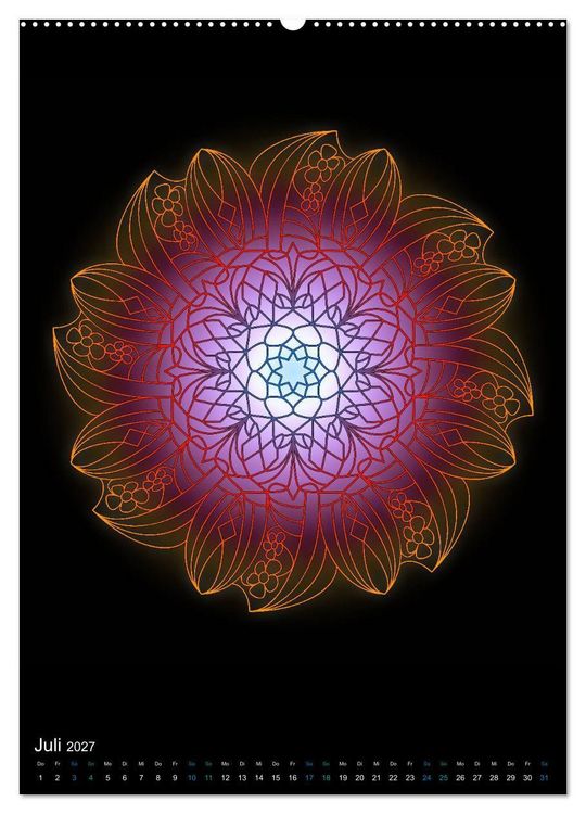 Produktbild: Mandala-Kalender 2027 (Wandkalender 2027 DIN A2 hoch), CALVENDO Monatskalender