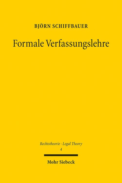 Produktbild: Formale Verfassungslehre
