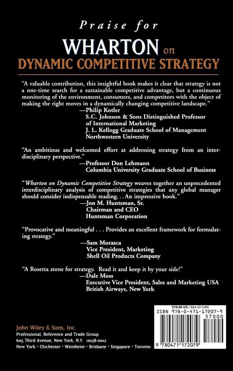 Produktbild: Wharton on Dynamic Competitive Strategy