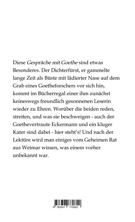 Produktbild: Goethe, ein M&auml;ngelexemplar