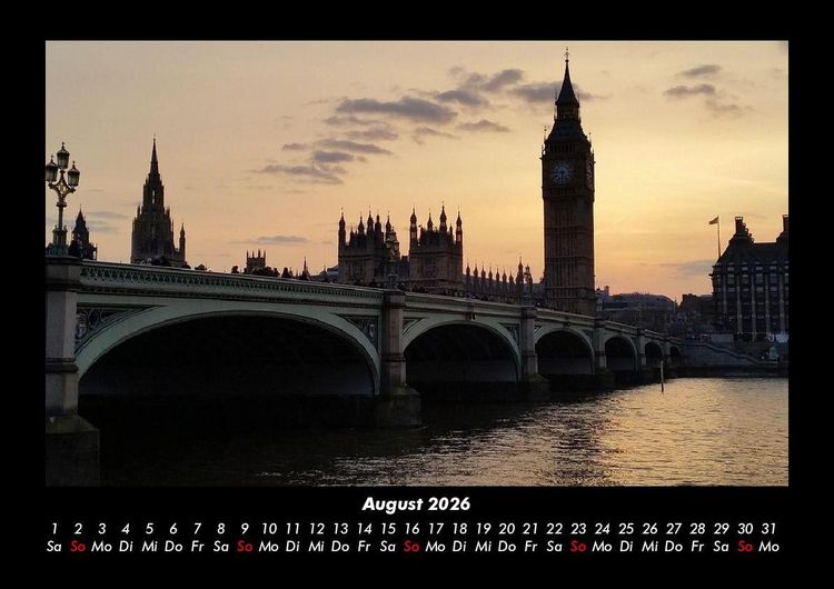 Produktbild: London 2026 Fotokalender DIN A3