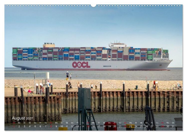 Produktbild: Schifffahrt entlang der Jade zwischen Wilhelmshaven und Hooksiel (Wandkalender 2027 DIN A2 quer), CALVENDO Monatskalender