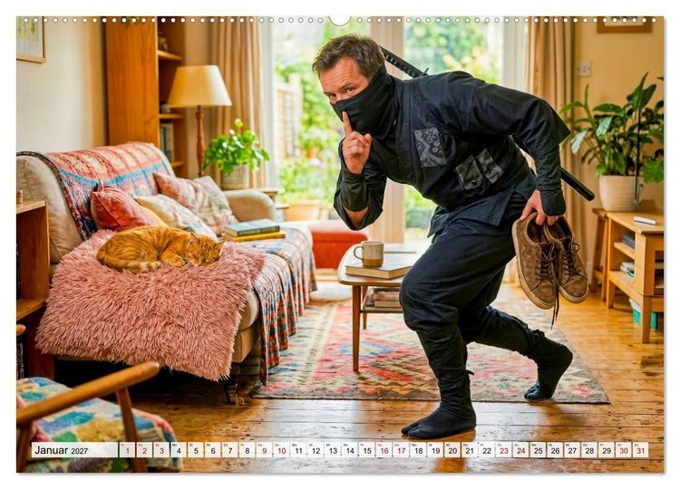 Produktbild: Typisch Katze! - Katzenalltag: Wir sind nur das Personal (Wandkalender 2027 DIN A2 quer), CALVENDO Monatskalender