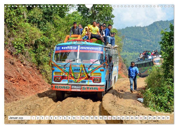 Produktbild: NEPAL, die Umrundung des Manaslu (Wandkalender 2026 DIN A3 quer), CALVENDO Monatskalender