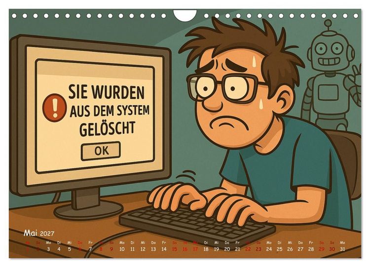 Produktbild: Und t&auml;glich gr&uuml;&szlig;t der Wahnsinn (Wandkalender 2027 DIN A4 quer), CALVENDO Monatskalender