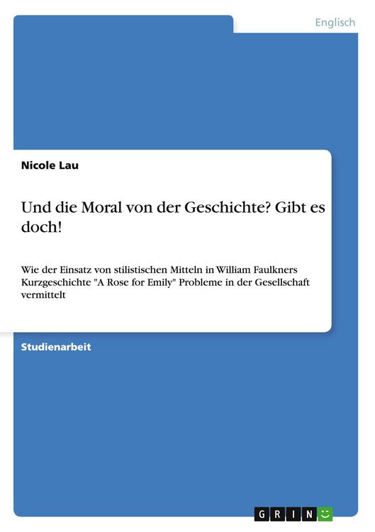 Produktbild: Und die Moral von der Geschichte? Gibt es doch!