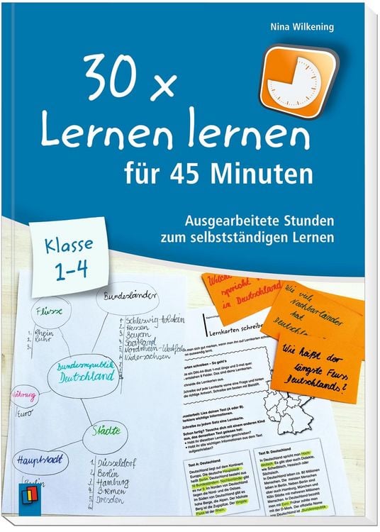 Produktbild: 30 x Lernen lernen f&uuml;r 45 Minuten &ndash; Klasse 1-4
