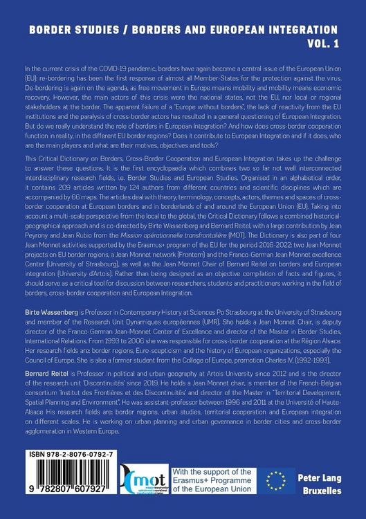 Produktbild: Critical Dictionary on Borders, Cross-Border Cooperation and European Integration