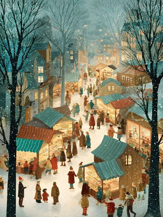 Produktbild: CALVENDO Puzzle Ein Motiv aus dem Kalender "Folk Art Seasons" | 1000 Teile Lege-Gr&ouml;&szlig;e 64x48cm Foto-Puzzle f&uuml;r gl&uuml;ckliche Stunden