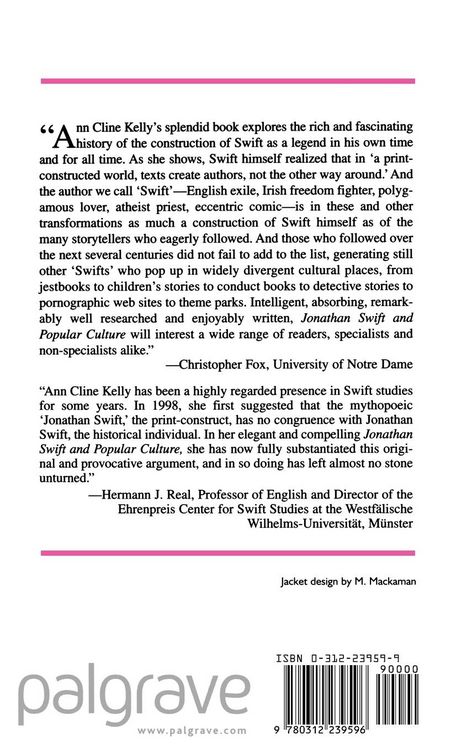 Produktbild: Jonathan Swift and Popular Culture Myth, Media and the Man