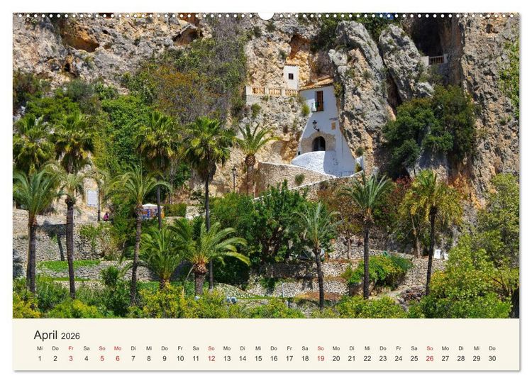 Produktbild: El Castell de Guadalest - In der Berglandschaft der Costa Blanca (hochwertiger Premium Wandkalender 2026 DIN A2 quer), Kunstdruck in Hochglanz