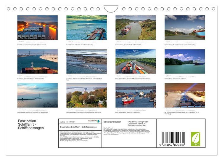 Produktbild: Faszination Schifffahrt - Schiffspassagen (Wandkalender 2026 DIN A4 quer), CALVENDO Monatskalender