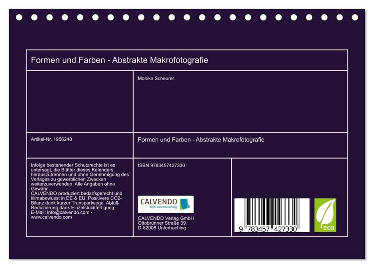 Produktbild: Formen und Farben - Abstrakte Makrofotografie (Tischkalender 2026 DIN A5 quer), CALVENDO Monatskalender
