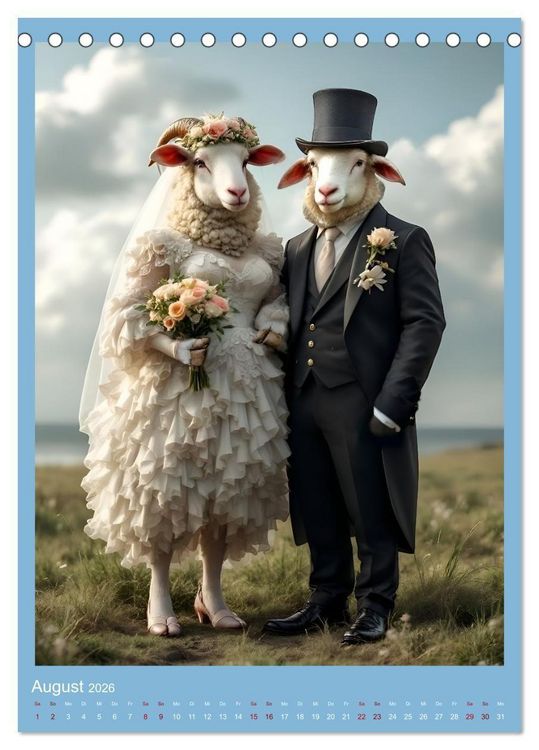Produktbild: Nicht nur ein Vogel wollte Hochzeit halten (Tischkalender 2026 DIN A5 hoch), CALVENDO Monatskalender