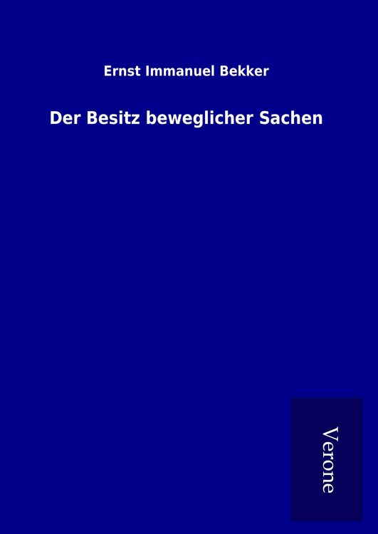 Produktbild: Der Besitz beweglicher Sachen