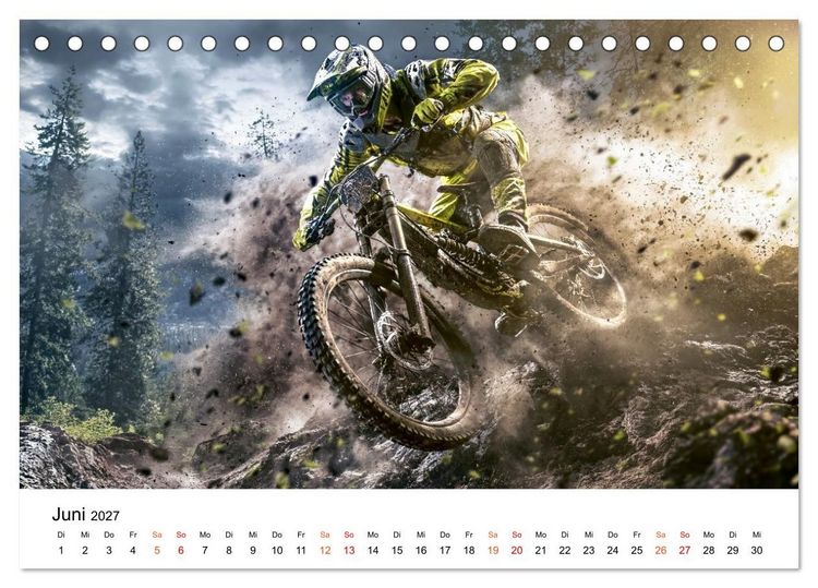 Produktbild: Mountainbike - Trails am Limit (Tischkalender 2027 DIN A5 quer), CALVENDO Monatskalender