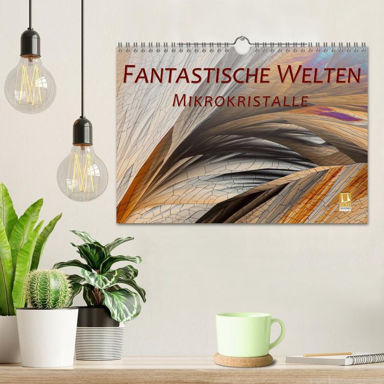 Produktbild: Fantastische Welten Mikrokristalle (Wandkalender 2026 DIN A4 quer), CALVENDO Monatskalender