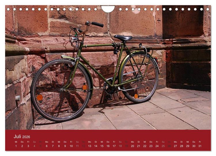 Produktbild: Mit dem Fahrrad durch 2026 (Wandkalender 2026 DIN A4 quer), CALVENDO Monatskalender