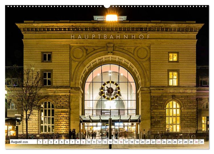 Produktbild: Mannheim bei Nacht - Impressionen aus der Quadratestadt (hochwertiger Premium Wandkalender 2026 DIN A2 quer), Kunstdruck in Hochglanz