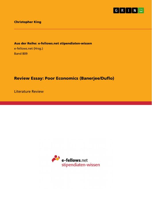 Produktbild: Review Essay: Poor Economics (Banerjee/Duflo)