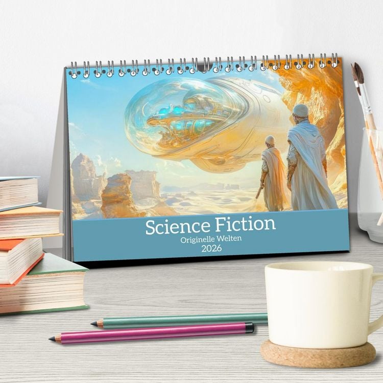 Produktbild: Science Fiction - Originelle Welten (Tischkalender 2026 DIN A5 quer), CALVENDO Monatskalender