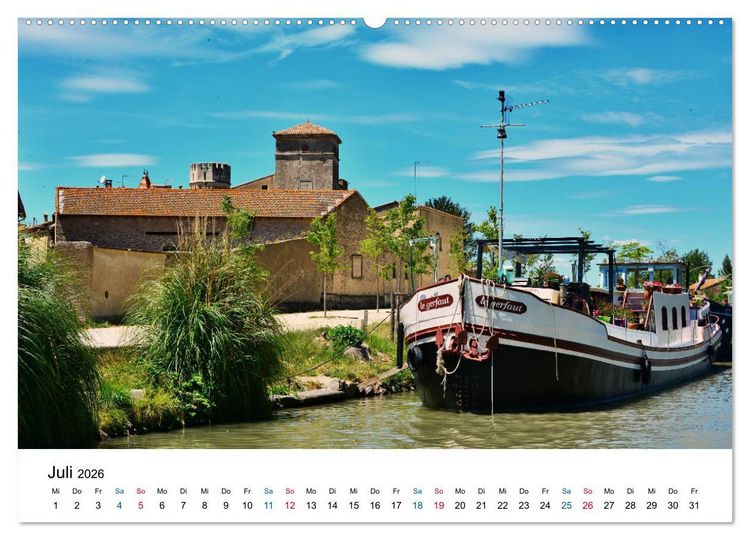 Produktbild: Unterwegs am Canal du Midi (Wandkalender 2026 DIN A2 quer), CALVENDO Monatskalender