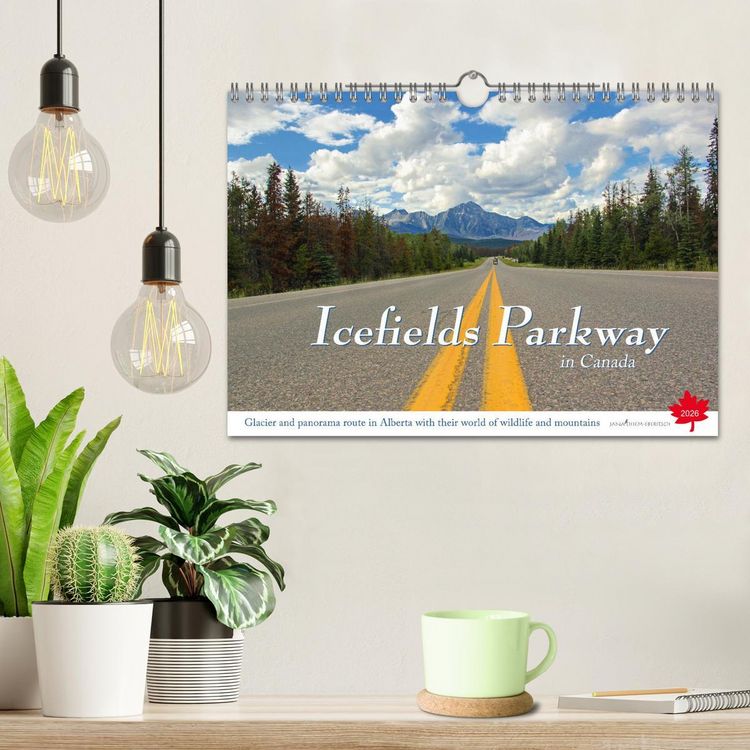 Produktbild: Icefields Parkway in Canada (Wall Calendar 2026 DIN A4 landscape), CALVENDO 12 Month Wall Calendar