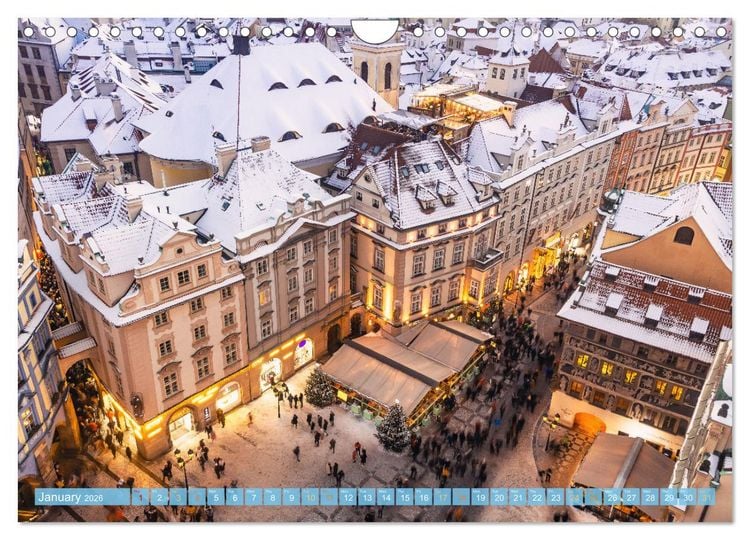 Produktbild: Winter in Prague (Wall Calendar 2026 DIN A4 landscape), CALVENDO 12 Month Wall Calendar