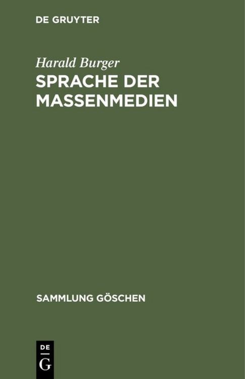Produktbild: Sprache der Massenmedien