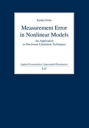 Produktbild: Measurement Error in Nonlinear Models