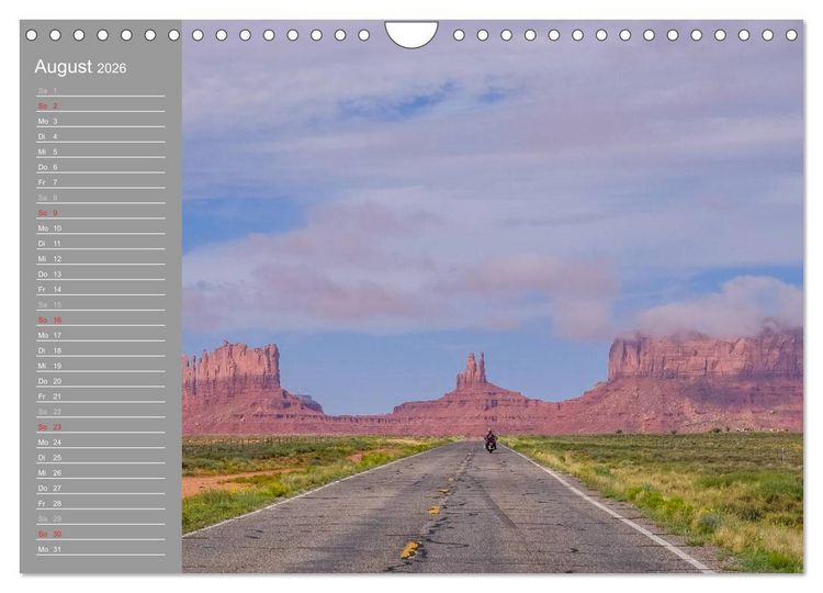 Produktbild: Biker Paradies - Die Canyons der USA (Wandkalender 2026 DIN A4 quer), CALVENDO Monatskalender