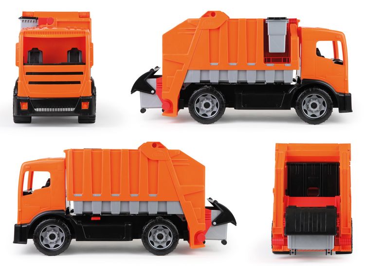 Produktbild: Lena M&uuml;llwagen, orange, mit 2 Achsen