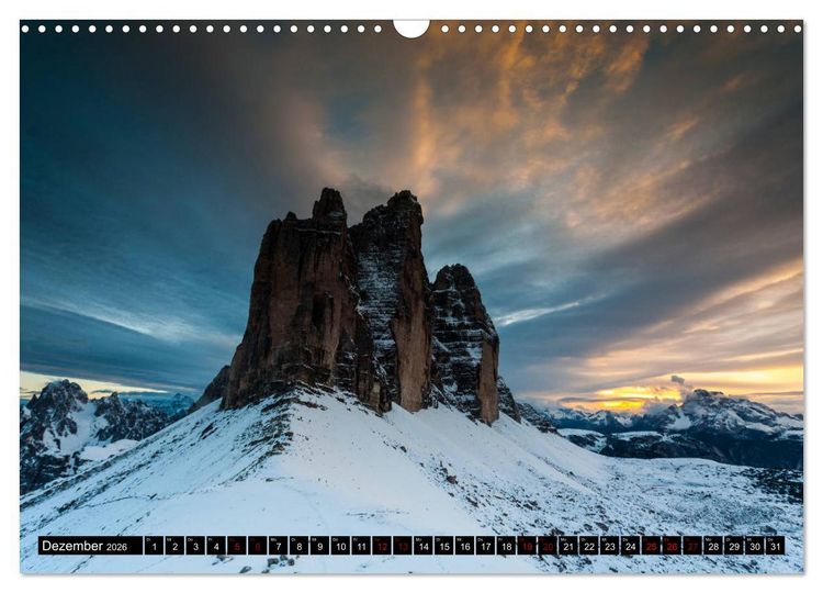 Produktbild: Drei Zinnen. Sextner Dolomiten (Wandkalender 2026 DIN A3 quer), CALVENDO Monatskalender
