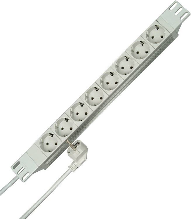 Produktbild: Kopp 930804013 Steckdosenleiste 19 Zoll 8fach Wei&szlig; Schutzkontakt 1St.