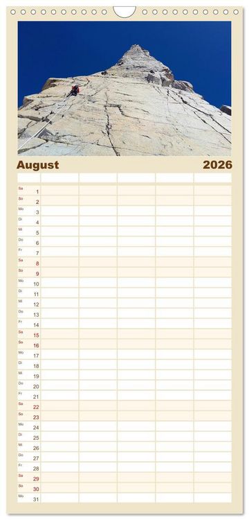 Produktbild: Familienplaner 2026 - Gipfelabenteuer - wenn der Berg ruft mit 5 Spalten (Wandkalender, 21 x 45 cm) CALVENDO
