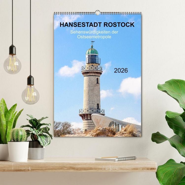 Produktbild: Hansestadt Rostock - Sehensw&uuml;rdigkeiten der Ostseemetropole (Wandkalender 2026 DIN A2 hoch), CALVENDO Monatskalender