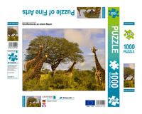 Produktbild: CALVENDO Puzzle Giraffenherde an einem Baum | 1000 Teile Lege-Gr&ouml;&szlig;e 64x48cm Foto-Puzzle f&uuml;r gl&uuml;ckliche Stunden