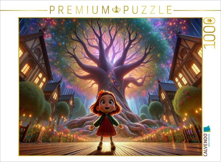 Produktbild: CALVENDO Puzzle Die kleine Hexe und der Zauberbaum | 1000 Teile Lege-Gr&ouml;&szlig;e 64x48cm Foto-Puzzle f&uuml;r gl&uuml;ckliche Stunden