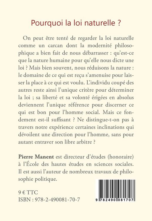 Produktbild: Pourquoi la loi naturelle ?