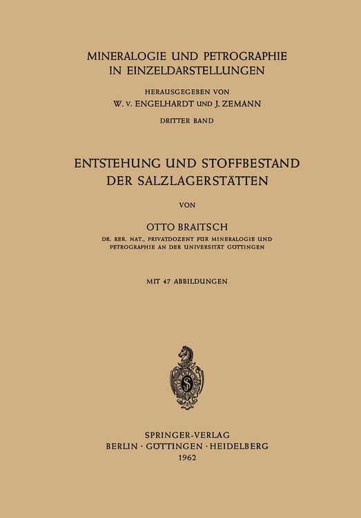 Produktbild: Entstehung und Stoffbestand der Salzlagerst&auml;tten