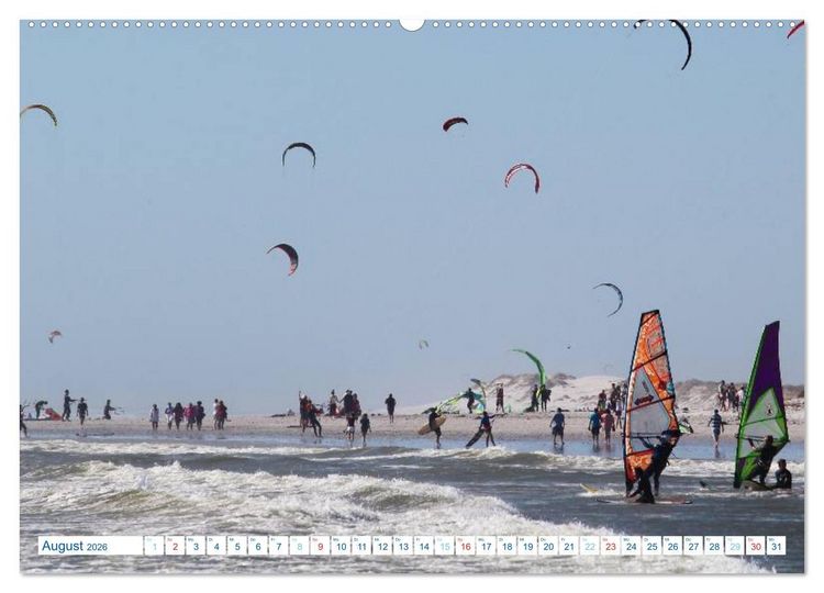 Produktbild: Kitesurfen - Wind und Wellen (Wandkalender 2026 DIN A2 quer), CALVENDO Monatskalender