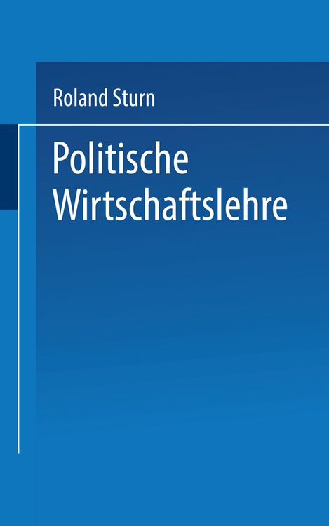 Produktbild: Politische Wirtschaftslehre