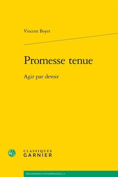 Produktbild: Promesse tenue : agir par devoir